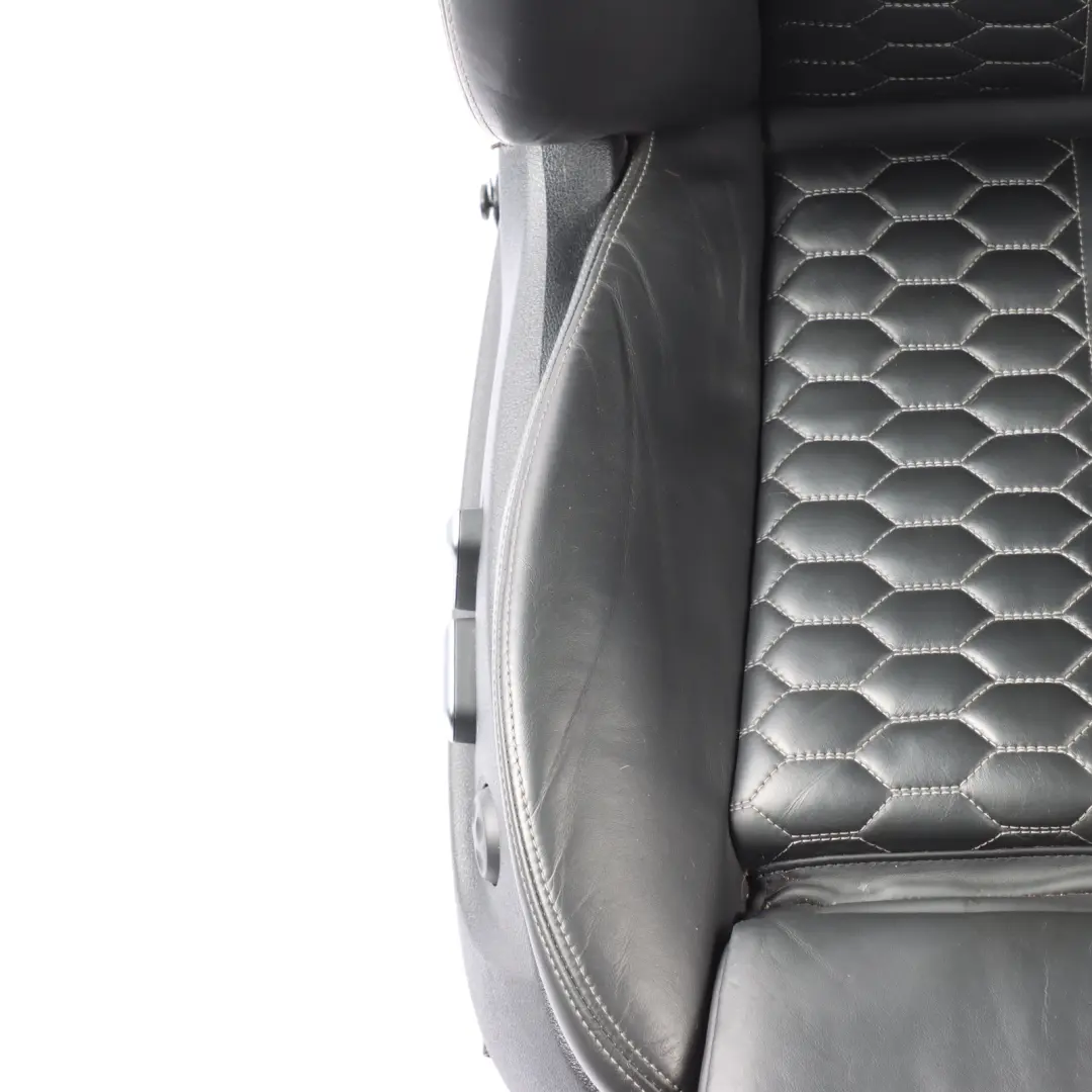 Front Right O/S Interior Memory Heated Leather Soul Black to Audi RS6 C7 Avant Seat with Part number 4G0881806AM Audi RS6 C7 Avant Seat Front Right O/S Interior Memory Heated Leather Soul Black - SKU RHD-4G0881806AM - Part number 4G0881806AM