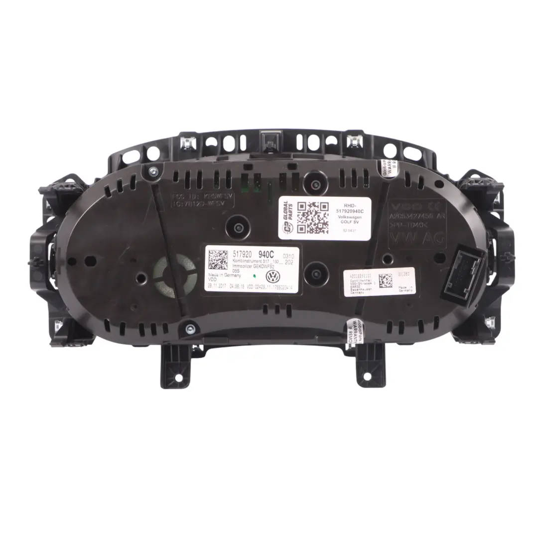 Instrument Cluster Automatic to VW Volkswagen Golf Sportsvan Petrol with Part number 517920940C VW Volkswagen Golf Sportsvan Petrol Instrument Cluster Automatic - SKU RHD-517920940C - Part number 517920940C