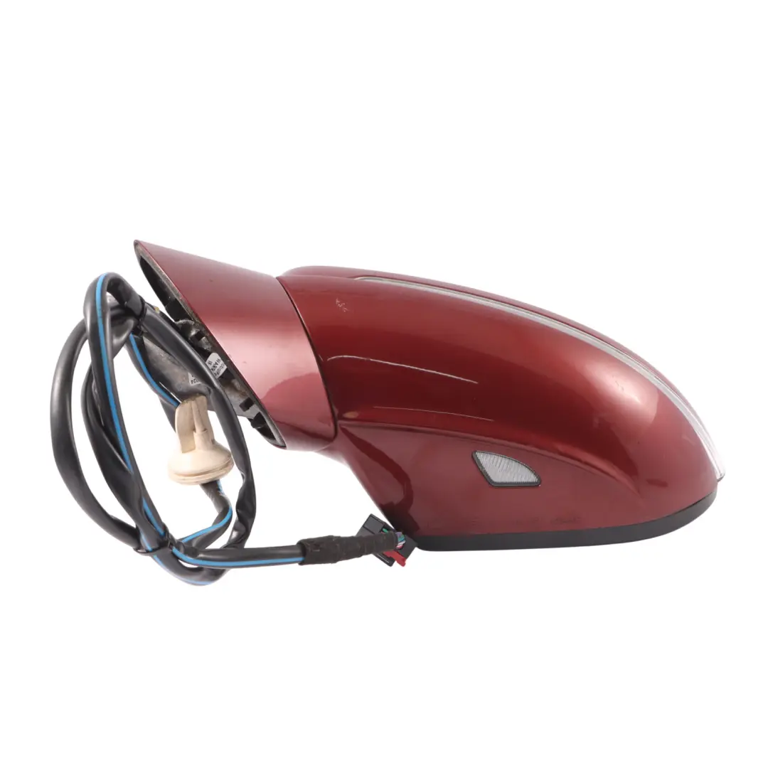 VW Golf Sportsvan Mirror Wing Left N/S Door Cranberry Red A3R - SKU RHD-518857507R-CRE - Part number 518857507R