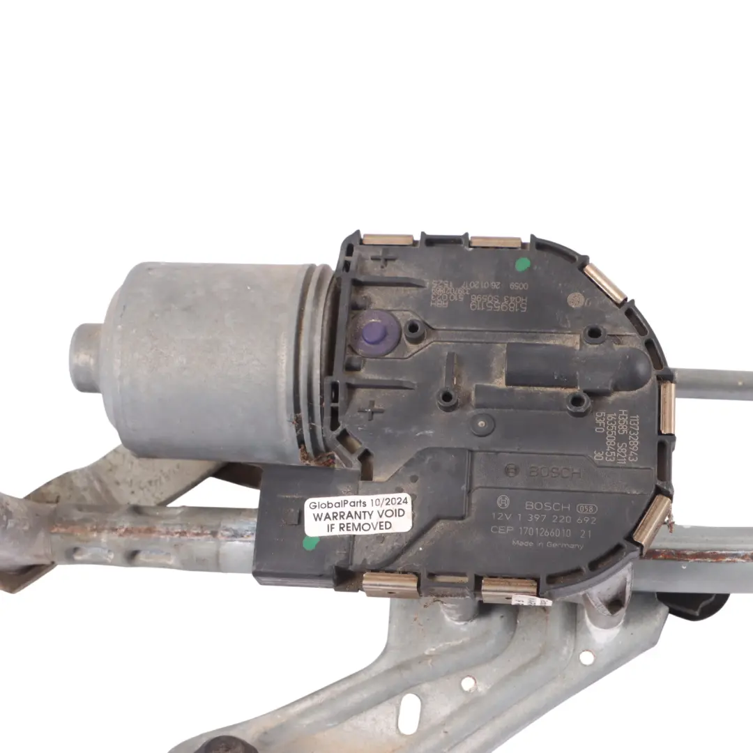 VW Volkswagen Golf Sportsvan Front Wiper Linkage Motor Assembly - SKU RHD-518955023C - Part number 518955023C