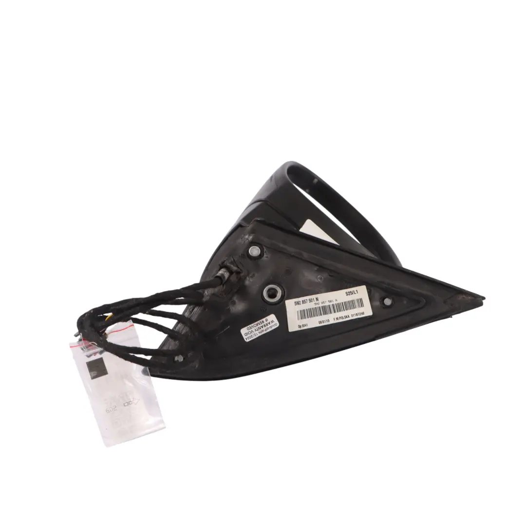 Volkswagen Tiguan Door Wing Mirror View Left N/S Candy White - B9A - SKU RHD-5N2857507M-CAN - Part number 5N2857507M