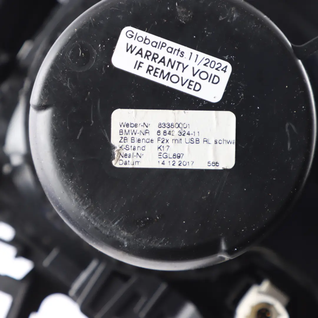 Centre Console Cover Trim Dashboard Ash Tray Front Black to BMW F20 F21 with Part number 6842324 BMW F20 F21 Centre Console Cover Trim Dashboard Ash Tray Front Black - SKU RHD-6842324 - Part number 6842324