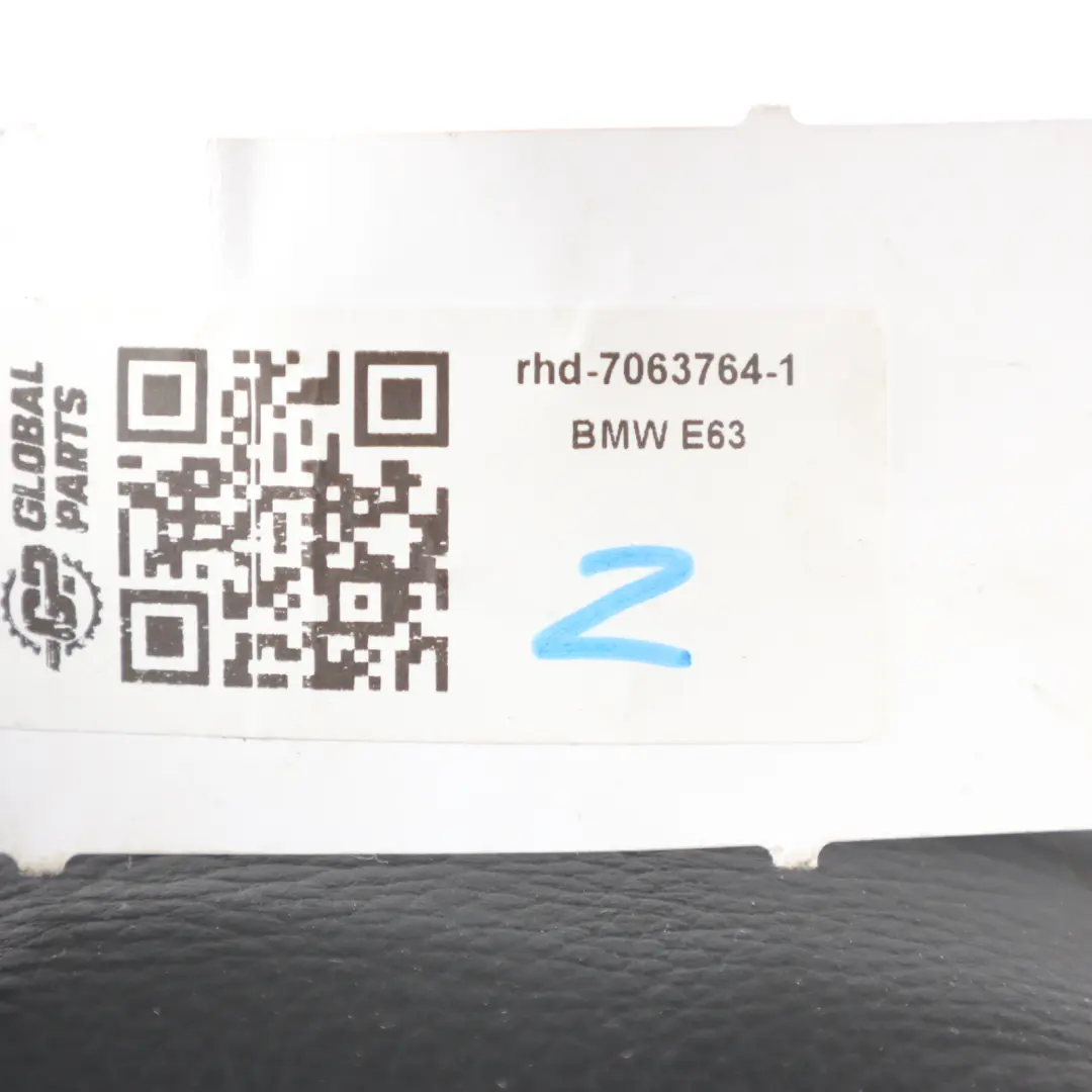 BMW E63 M Sport Black Leather Front Right O/S Driver Seat Memory - SKU RHD-7063764-1 - Part number 7063764