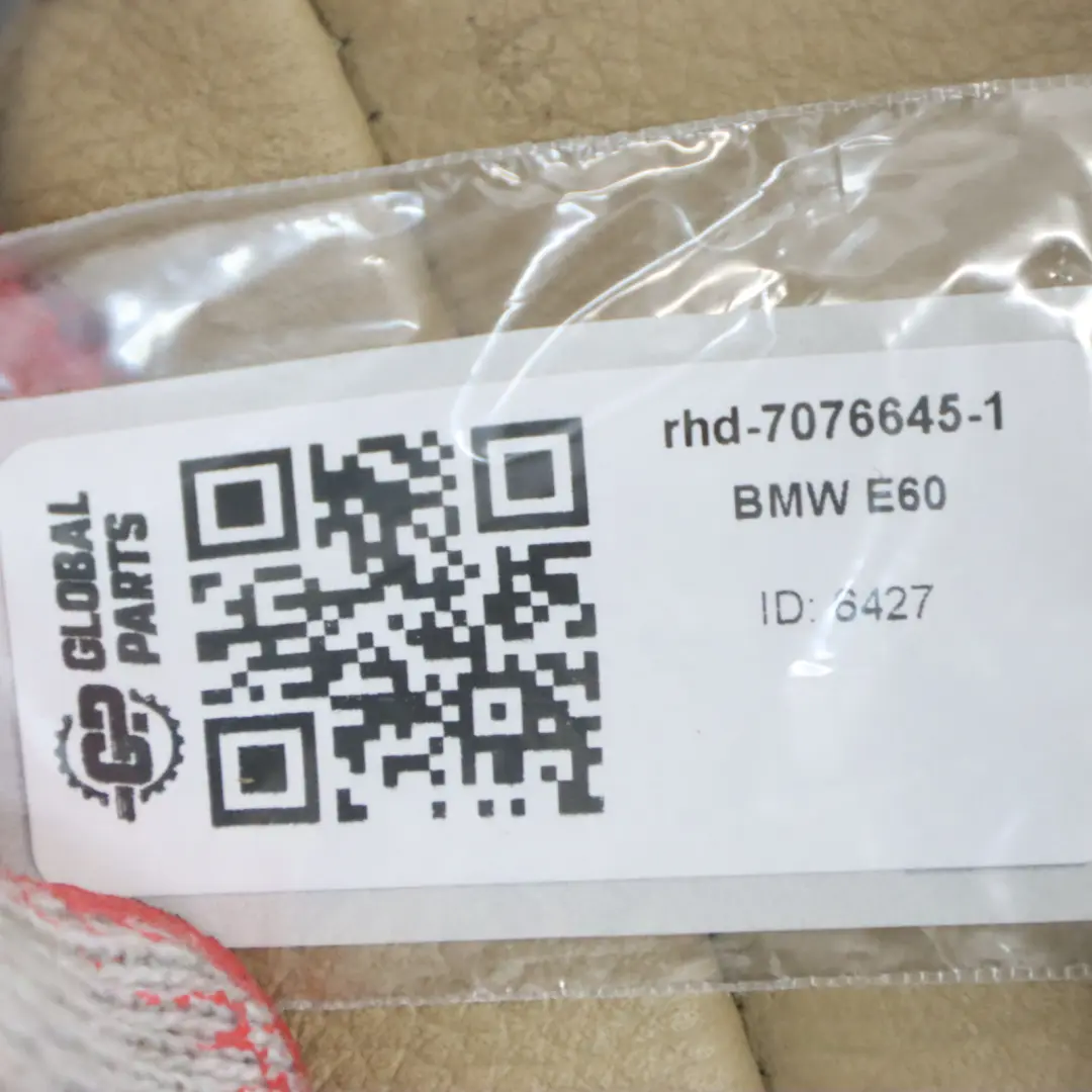 Front Seat BMW E60 E61 Comfort Beige Leather Dakota Right O/S with Memory to with Part number 7076645 Front Seat BMW E60 E61 Comfort Beige Leather Dakota Right O/S with Memory - SKU RHD-7076645 - Part number 7076645