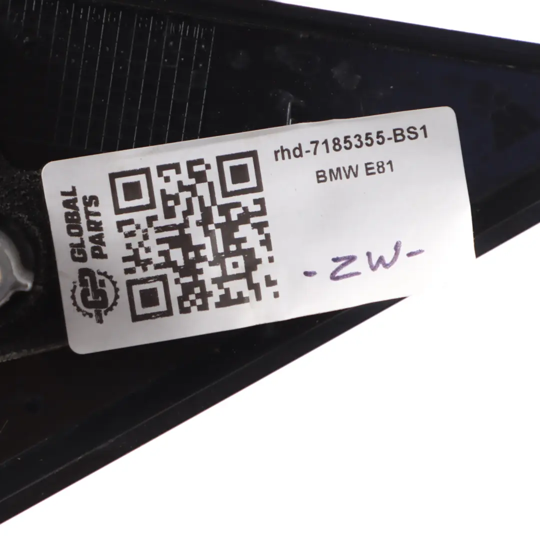 Wing Mirror BMW E81 E82 E88 1 Heated Left Door N/S Black Sapphire Metallic 475 to with Part number 7185355 Wing Mirror BMW E81 E82 E88 1 Heated Left Door N/S Black Sapphire Metallic 475 - SKU rhd-7185355-BS1 - Part number 7185355