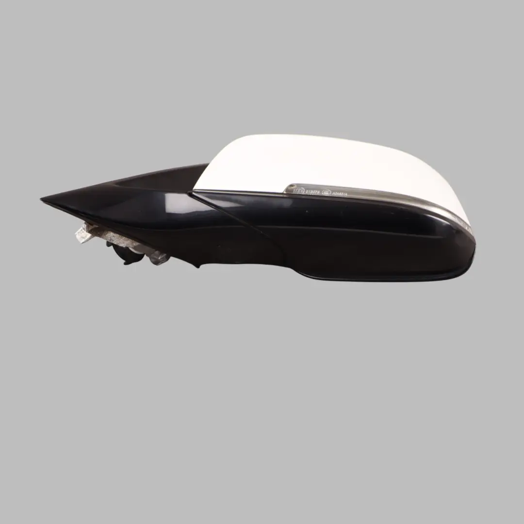 BMW 3 Series F30 F31 High Gloss Heated Left Wing Mirror N/S Alpinweiss White - SKU rhd-7345659-AW - Part number 7345659