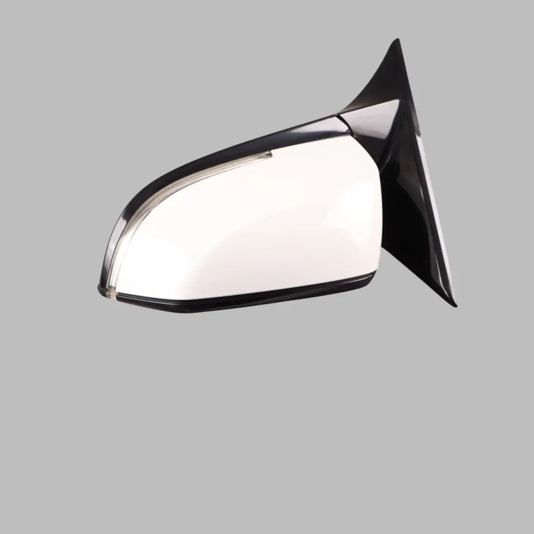 BMW 3 Series F30 F31 High Gloss Heated Left Wing Mirror N/S Alpinweiss White - SKU rhd-7345659-AW - Part number 7345659