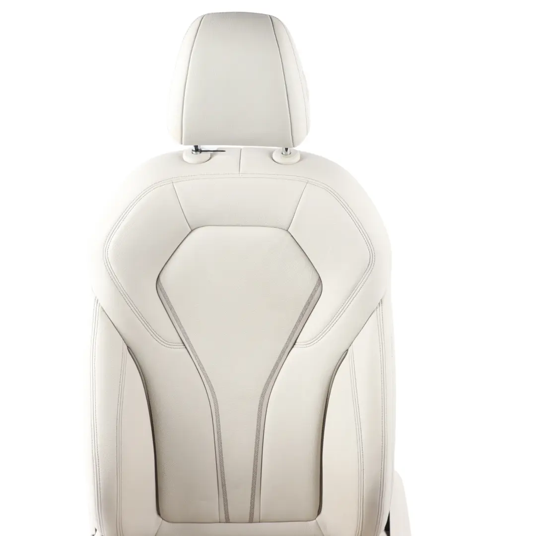 Front Left N/S Memory Heated Cover Ivory White Leather to BMW G32 Sport Seat with Part number 7457703 BMW G32 Sport Seat Front Left N/S Memory Heated Cover Ivory White Leather - SKU RHD-7457703-1 - Part number 7457703