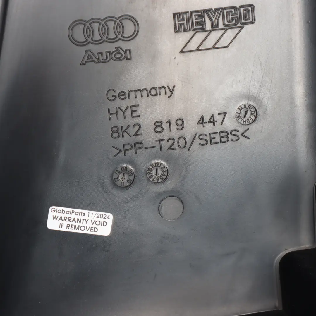 Lower Windscreen Scuttle Panel Trim to Audi A4 B8 A5 8T with Part number 8K2819447B Audi A4 B8 A5 8T Lower Windscreen Scuttle Panel Trim - SKU RHD-8K2819447B - Part number 8K2819447B