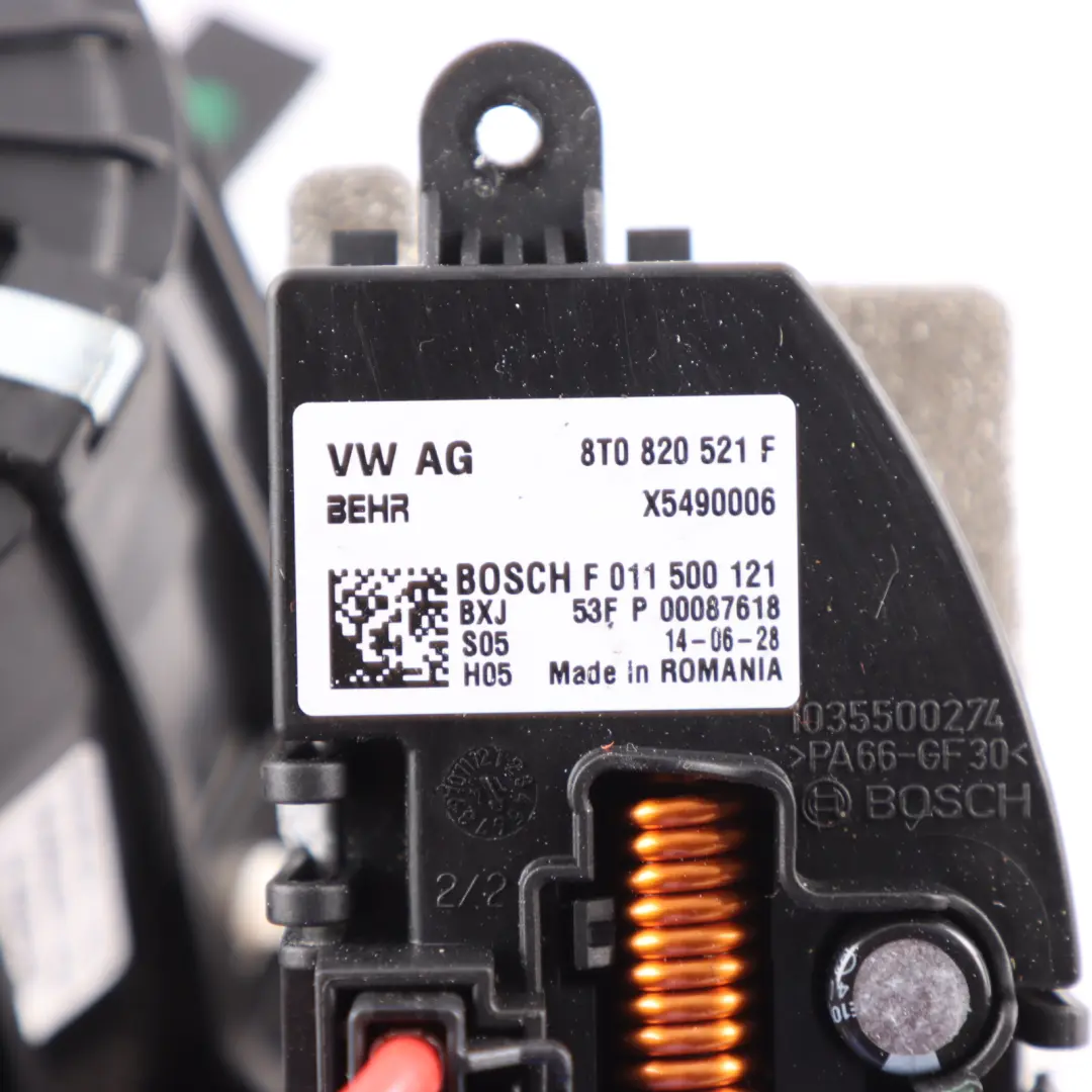 Audi RS4 B8 Heater Blower Motor Fan Assembly - SKU RHD-8T2820021-1 - Part number 8T2820021
