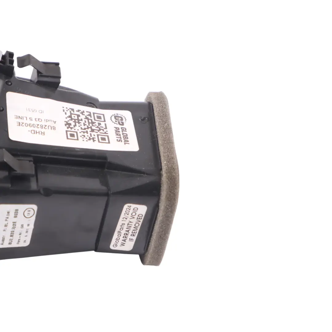 Dashboard Air Intake Front Right O/S Ventilation Grille to Audi Q3 8U with Part number 8U2820902E Audi Q3 8U Dashboard Air Intake Front Right O/S Ventilation Grille - SKU RHD-8U2820902E - Part number 8U2820902E