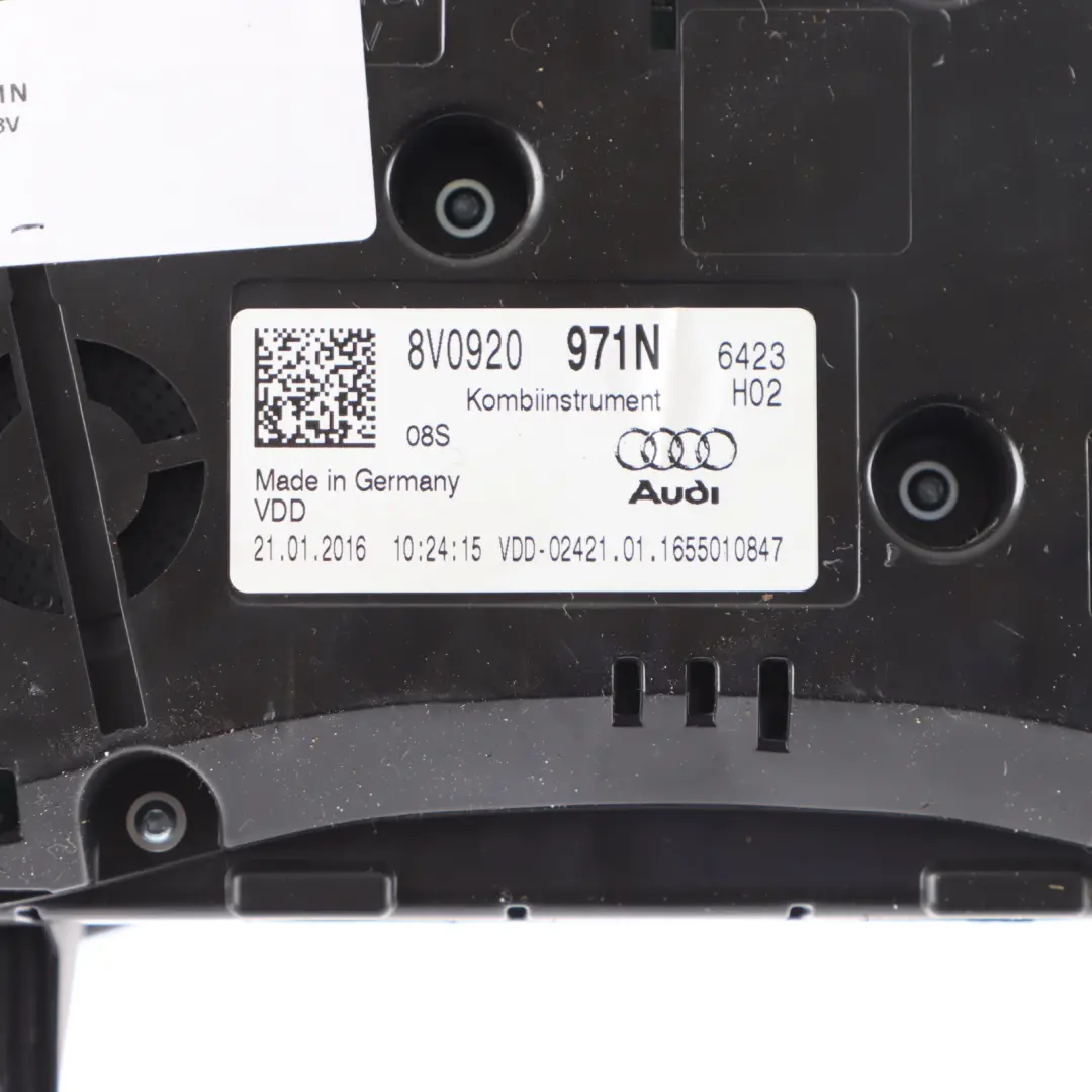 Instrument Cluster Speedo meter Clocks Automatic to Audi RS3 8V Petrol with Part number 8V0920971N Audi RS3 8V Petrol Instrument Cluster Speedo meter Clocks Automatic - SKU RHD-8V0920971N - Part number 8V0920971N