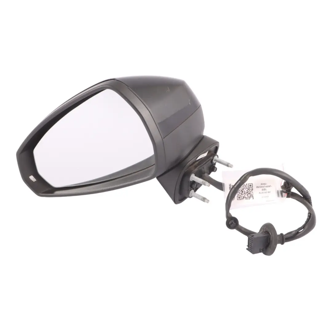 Wing Mirror Electric Door Left N/S Outside Brilliant Black - Y9B to Audi A3 8V with Part number 8V2857409F Audi A3 8V Wing Mirror Electric Door Left N/S Outside Brilliant Black - Y9B - SKU RHD-8V2857409F-BBL - Part number 8V2857409F