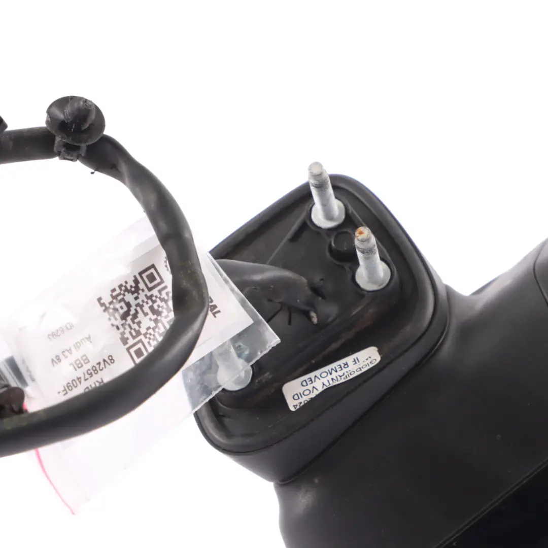 Audi A3 8V Wing Mirror Electric Door Left N/S Outside Brilliant Black - Y9B - SKU RHD-8V2857409F-BBL - Part number 8V2857409F