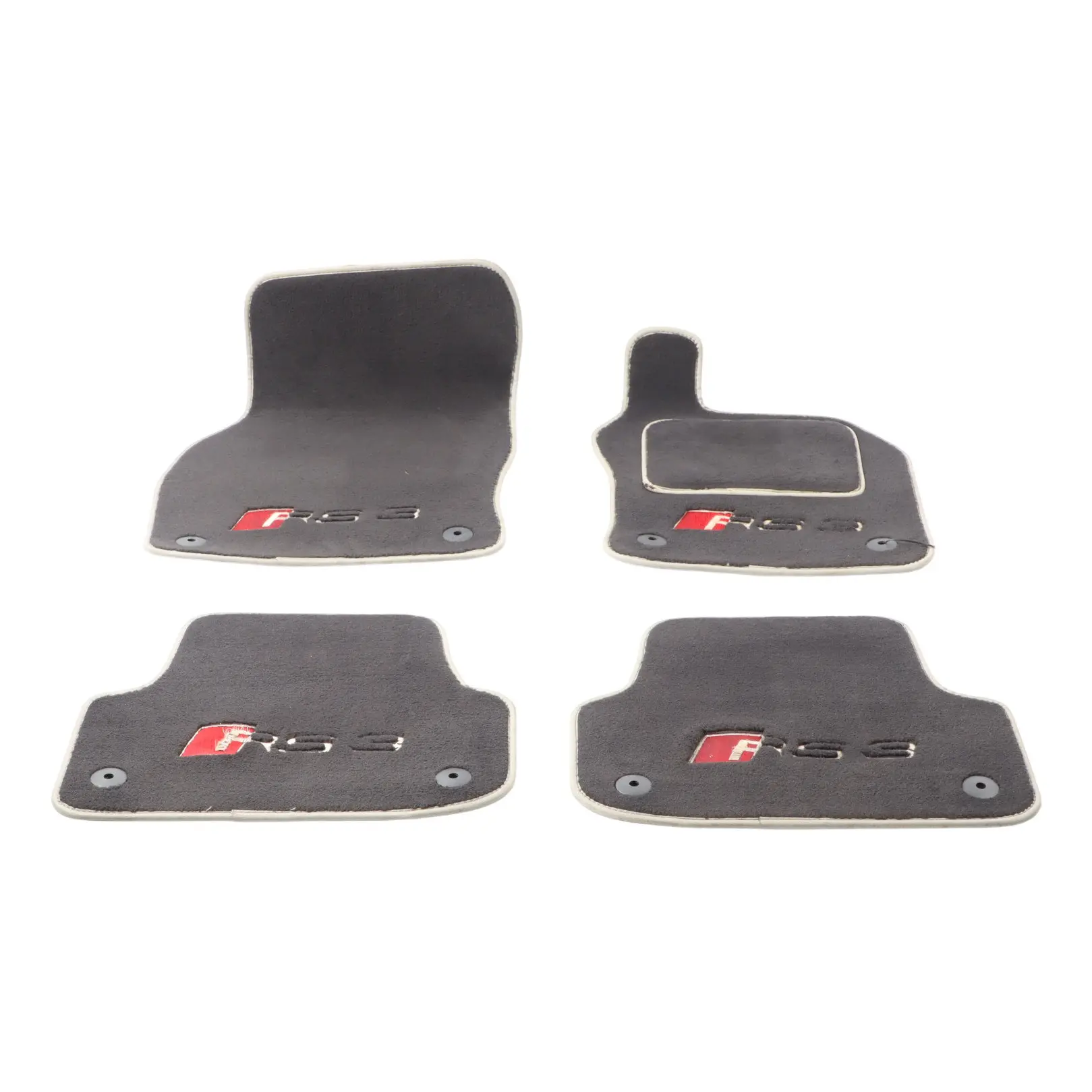 Audi RS3 8V Sportback Carpet Floor Mats Liners Set Soul Black