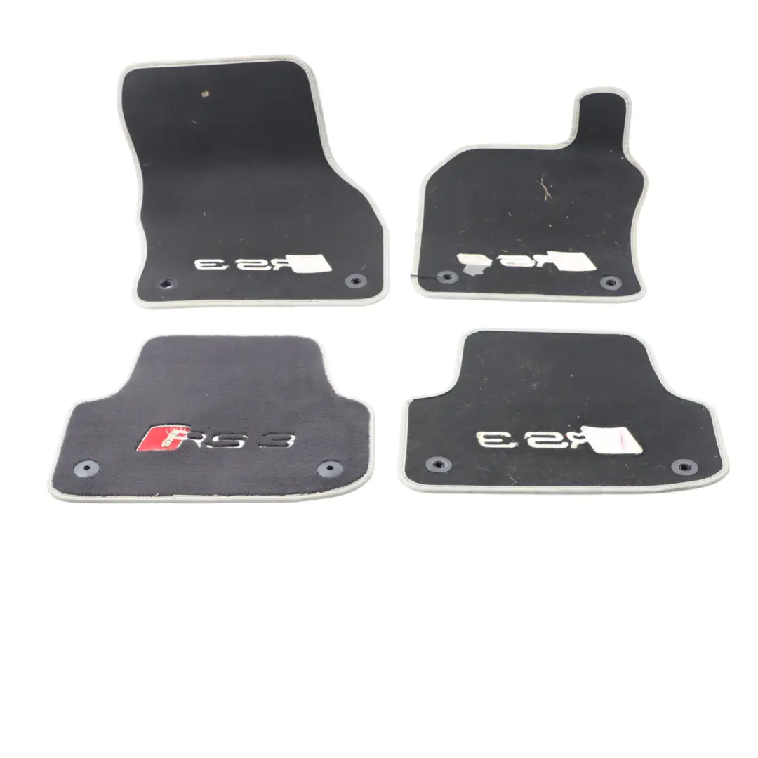 Audi RS3 8V Sportback Carpet Floor Mats Liners Set Soul Black - SKU RHD-8V4863012A - Part number 8V4863012A