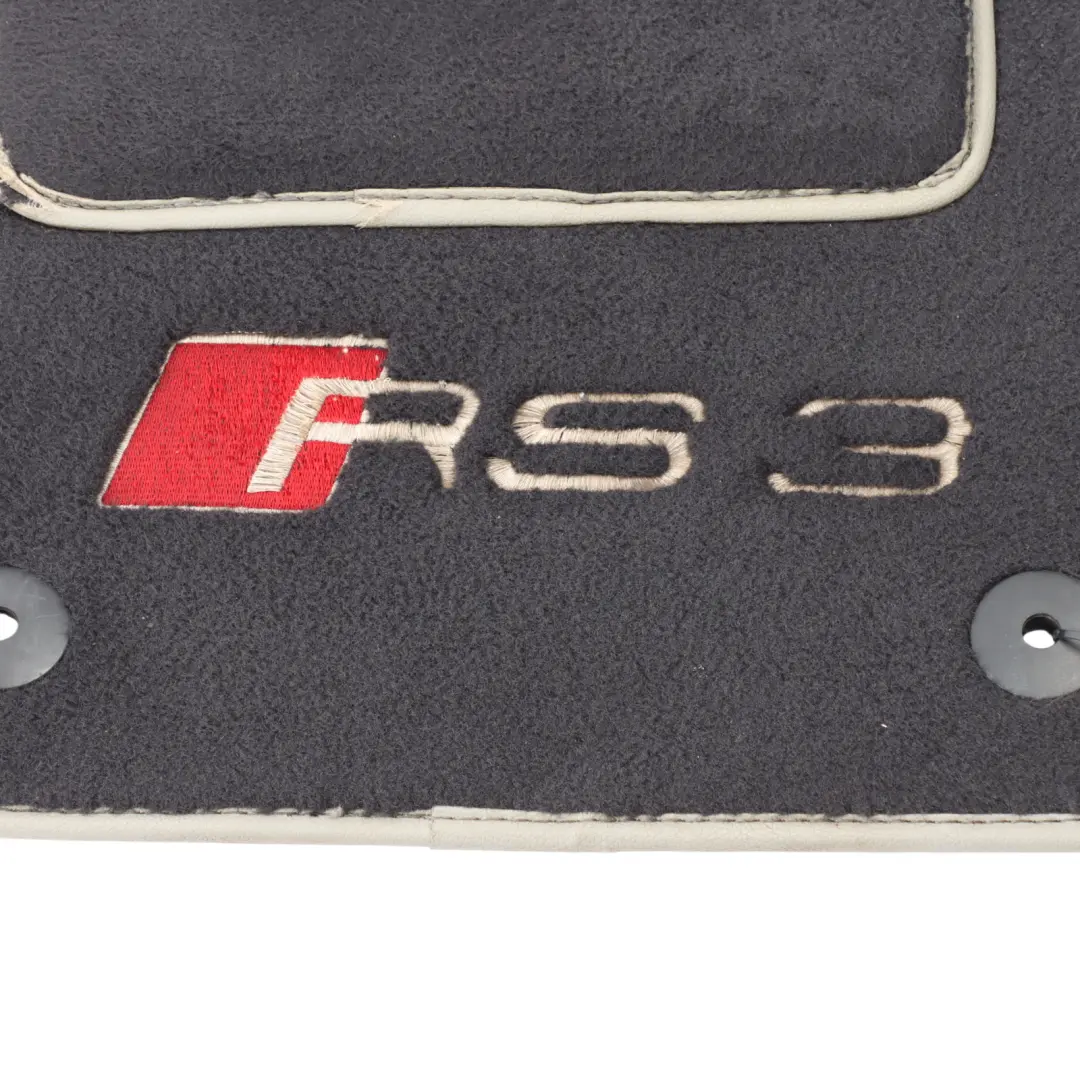 Audi RS3 8V Sportback Carpet Floor Mats Liners Set Soul Black - SKU RHD-8V4863012A - Part number 8V4863012A