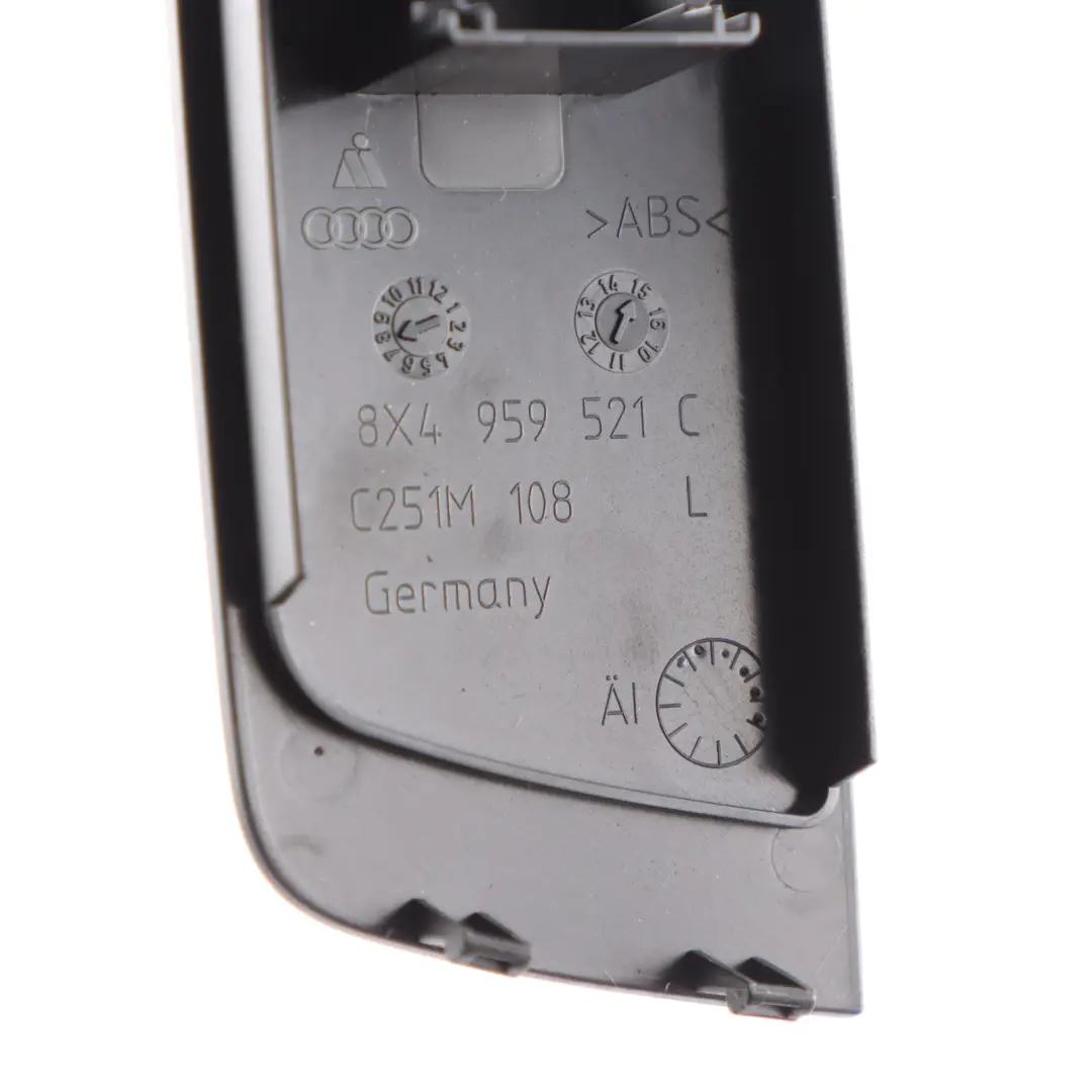 Audi A1 8X Front Rear Left N/S Window Switch Cover Trim Soul Black - SKU RHD-8X4959521C - Part number 8X4959521C