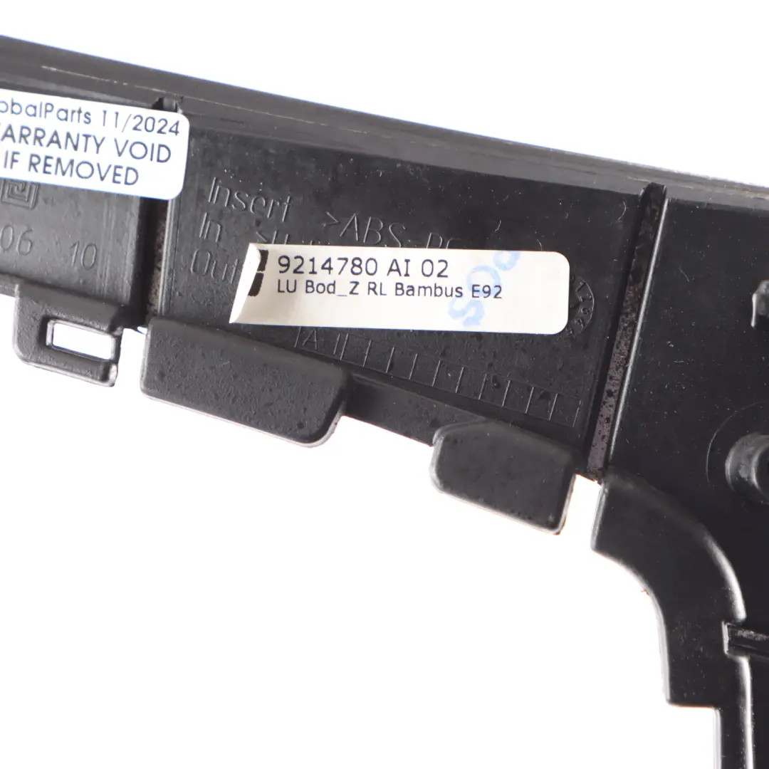 Centre Console Trim Ashtray Interior iDrive Variegated Bamboo to BMW E92 LCI with Part number 9214780 BMW E92 LCI Centre Console Trim Ashtray Interior iDrive Variegated Bamboo - SKU RHD-9214780 - Part number 9214780