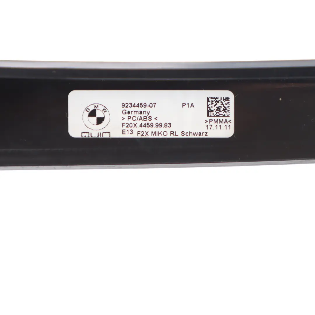 Centre Console Cover Interior Trim Acrylic Glass Black White to BMW F20 F21 with Part number 9234459 BMW F20 F21 Centre Console Cover Interior Trim Acrylic Glass Black White - SKU RHD-9234459 - Part number 9234459