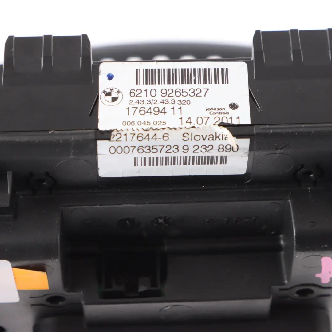 Instrument Cluster Speedo Clocks Meter Manual to BMW X3 F25 Diesel with Part number 9265327 BMW X3 F25 Diesel Instrument Cluster Speedo Clocks Meter Manual - SKU RHD-9265327-1 - Part number 9265327