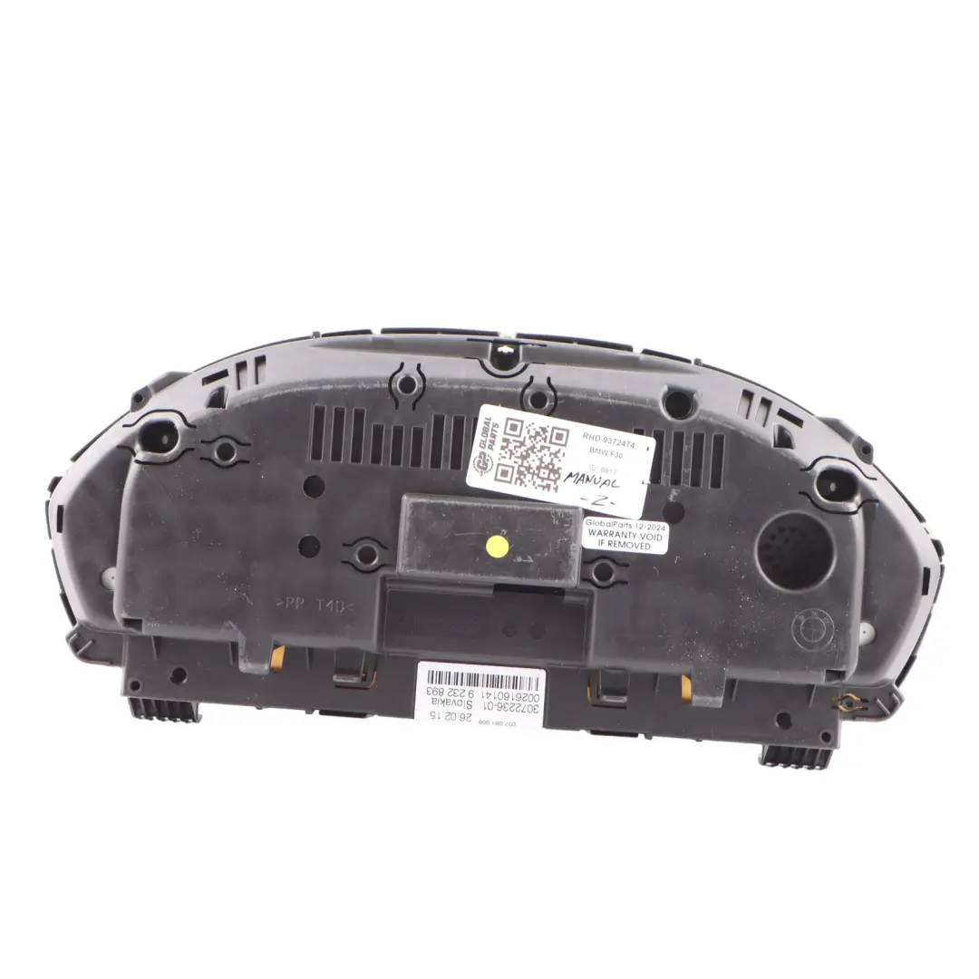 BMW F30 F32 Diesel Instrument Cluster Speedo Clocks Manual - SKU RHD-9372474 - Part number 9372474