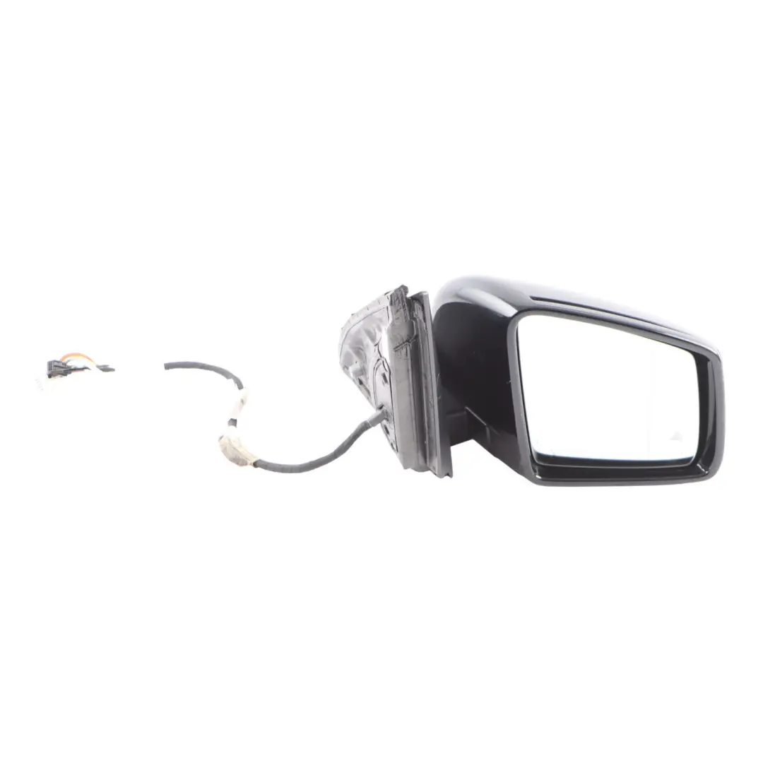 Mercedes ML W166 Wing Mirror Right O/S Power Fold Auto Dim Black - 040 - SKU RHD-A1668100001-BLK - Part number A1668100001