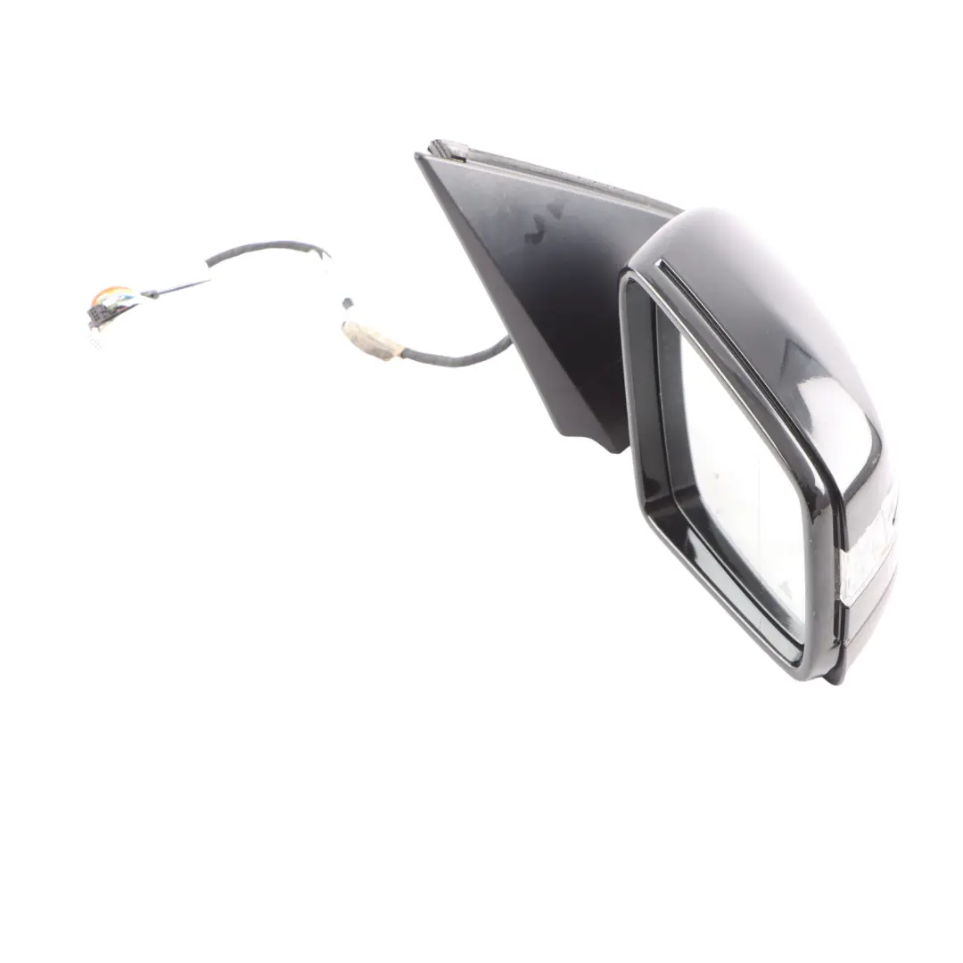 Mercedes ML W166 Wing Mirror Right O/S Power Fold Auto Dim Black - 040 - SKU RHD-A1668100001-BLK - Part number A1668100001