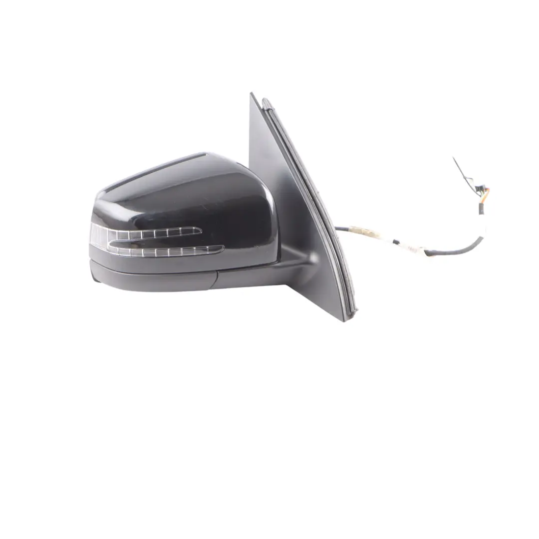 Mercedes ML W166 Wing Mirror Right O/S Power Fold Auto Dim Black - 040 - SKU RHD-A1668100001-BLK - Part number A1668100001