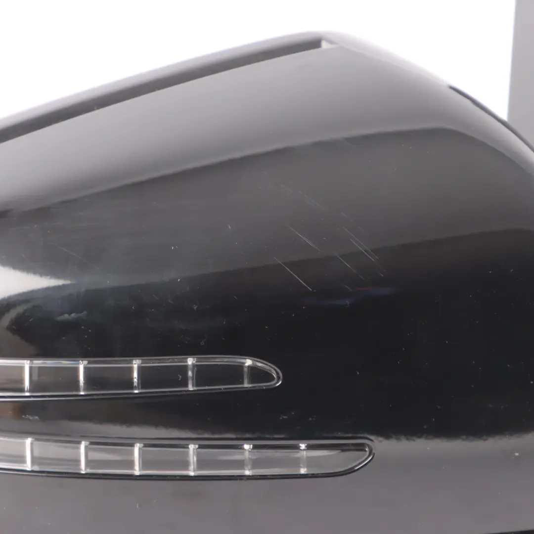 Mercedes ML W166 Wing Mirror Right O/S Power Fold Auto Dim Black - 040 - SKU RHD-A1668100001-BLK - Part number A1668100001