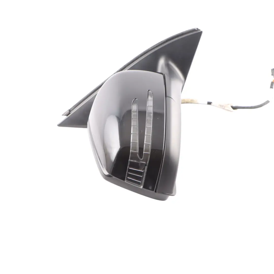 Mercedes ML W166 Wing Mirror Right O/S Power Fold Auto Dim Black - 040 - SKU RHD-A1668100001-BLK - Part number A1668100001