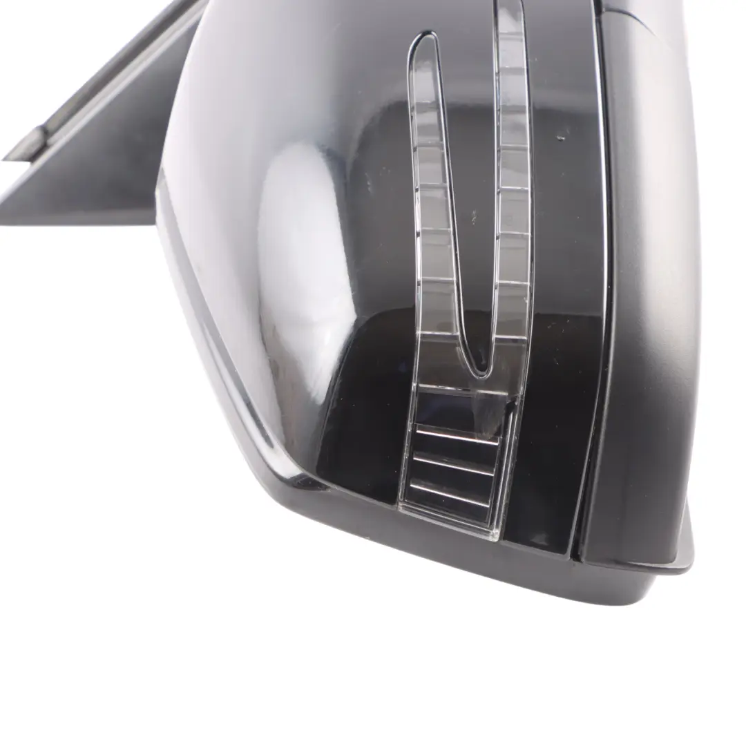 Mercedes ML W166 Wing Mirror Right O/S Power Fold Auto Dim Black - 040 - SKU RHD-A1668100001-BLK - Part number A1668100001
