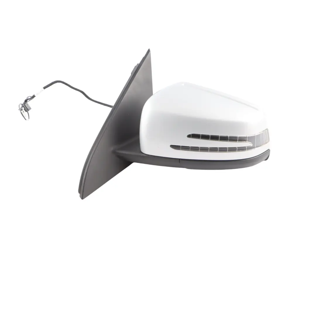 Mercedes W176 Wing Mirror Outside Power Fold Door Left N/S Polar Silver - 761 - SKU rhd-A1768100300-PLS - Part number A1768100300