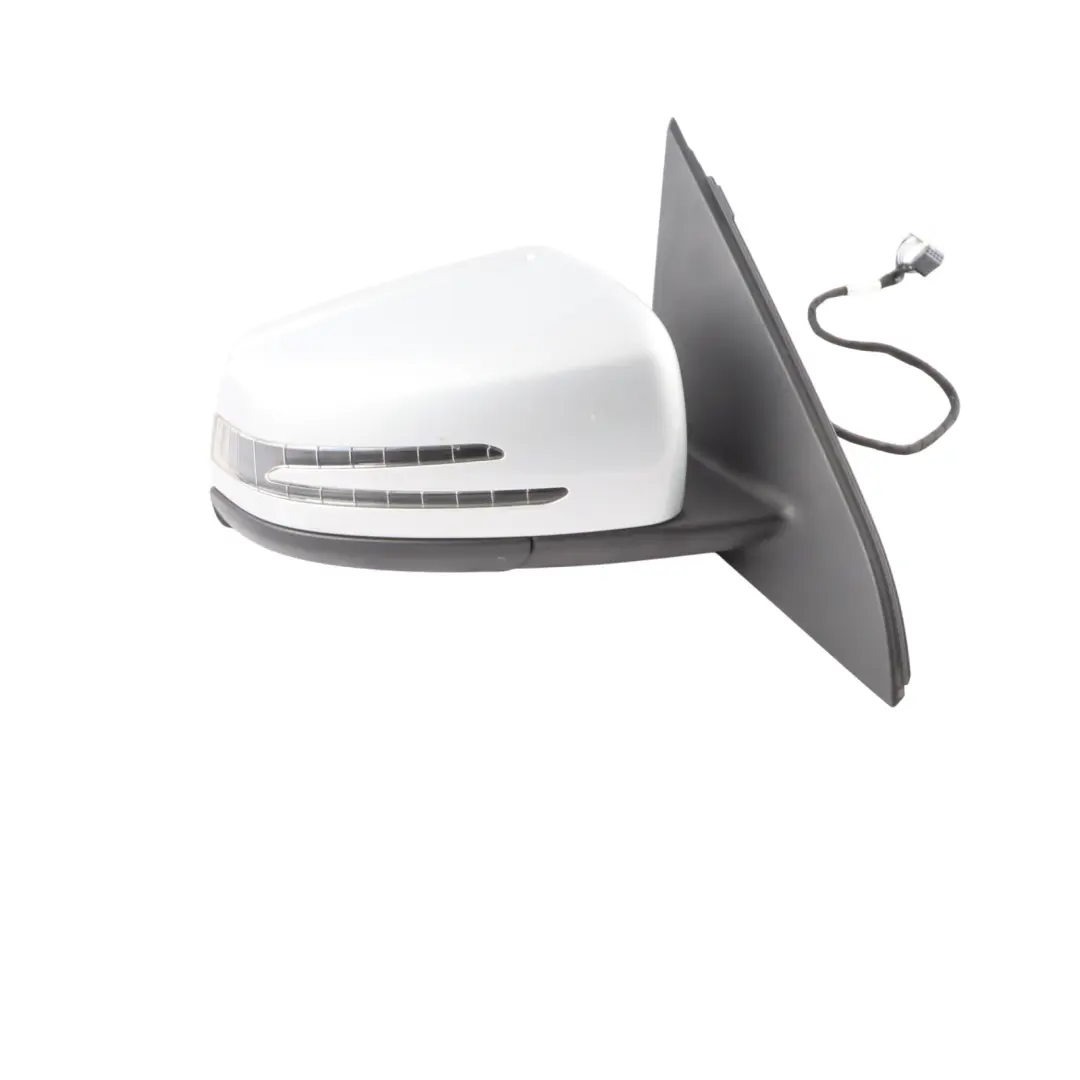 Mercedes W176 Wing Mirror Door Right O/S Outside Power Fold Polar Silver - 761 - SKU rhd-A1768100400-PLS - Part number A1768100400
