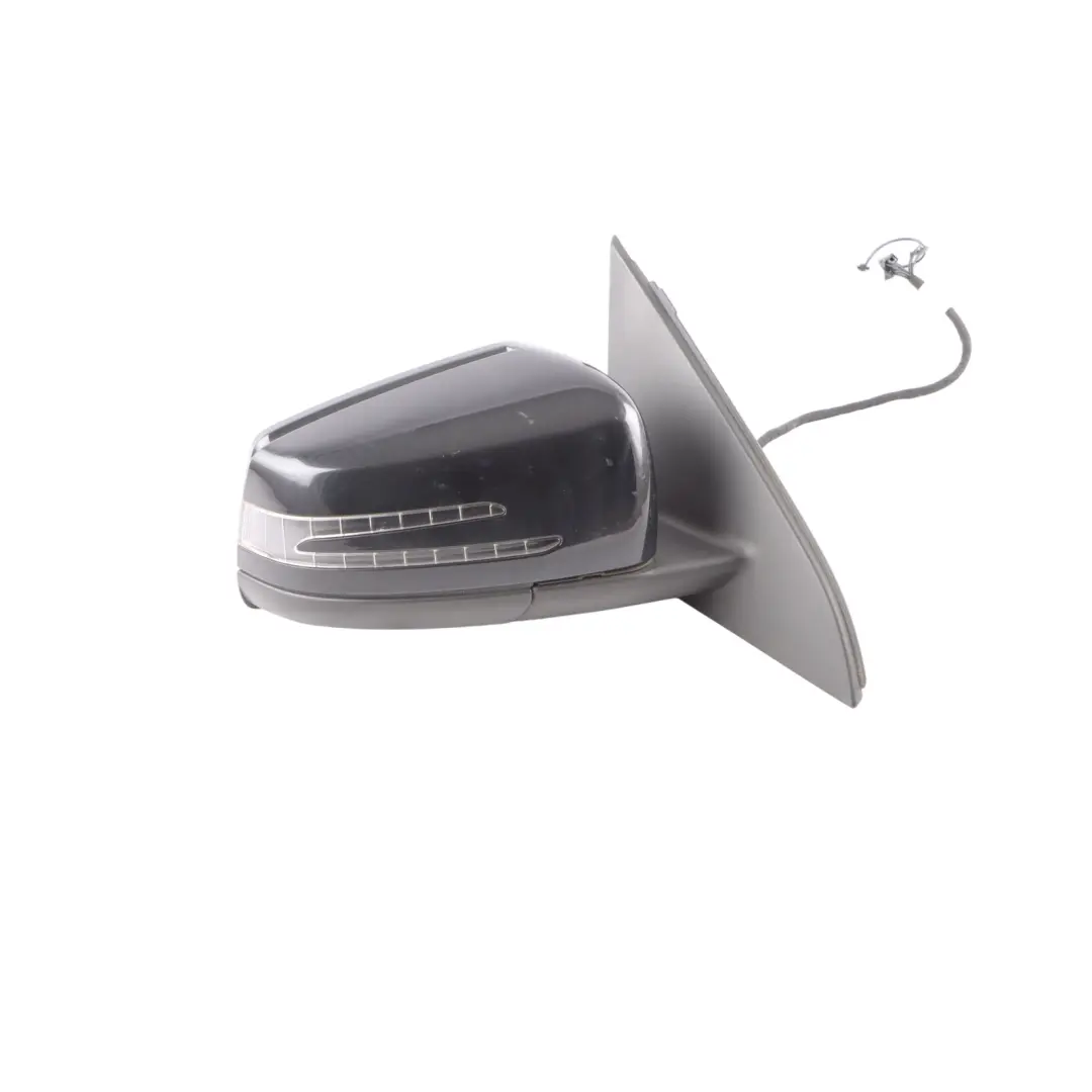 Mercedes W176 Wing Mirror Door Right O/S Power Fold Kosmos Black Metallic - 191 - SKU rhd-A1768100476-KB - Part number A1768100476