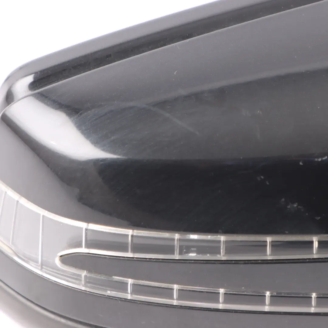 Mercedes W176 Wing Mirror Door Right O/S Power Fold Kosmos Black Metallic - 191 - SKU rhd-A1768100476-KB - Part number A1768100476