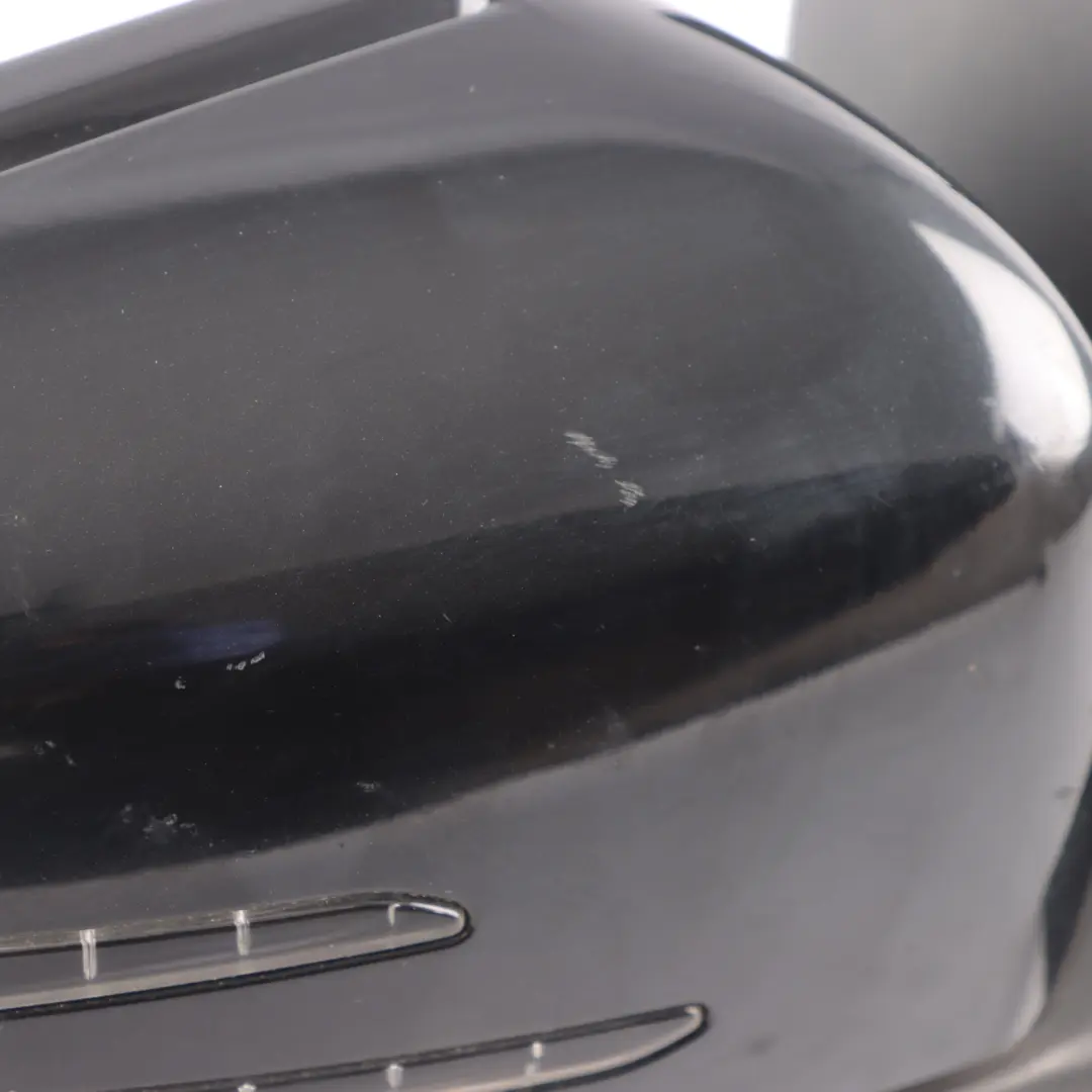 Wing Mirror Door Right O/S Power Fold Kosmos Black Metallic - 191 to Mercedes W176 with Part number A1768100476 Mercedes W176 Wing Mirror Door Right O/S Power Fold Kosmos Black Metallic - 191 - SKU rhd-A1768100476-KB - Part number A1768100476