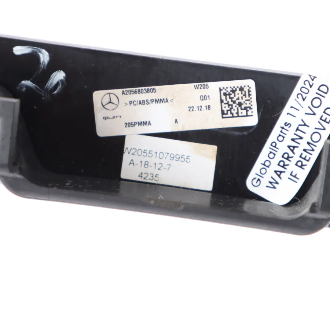 Centre Console Panel Trim Cover Black Ash Wood Mercedes W205 - SKU RHD-A2056803805-1 - Part number A2056803805