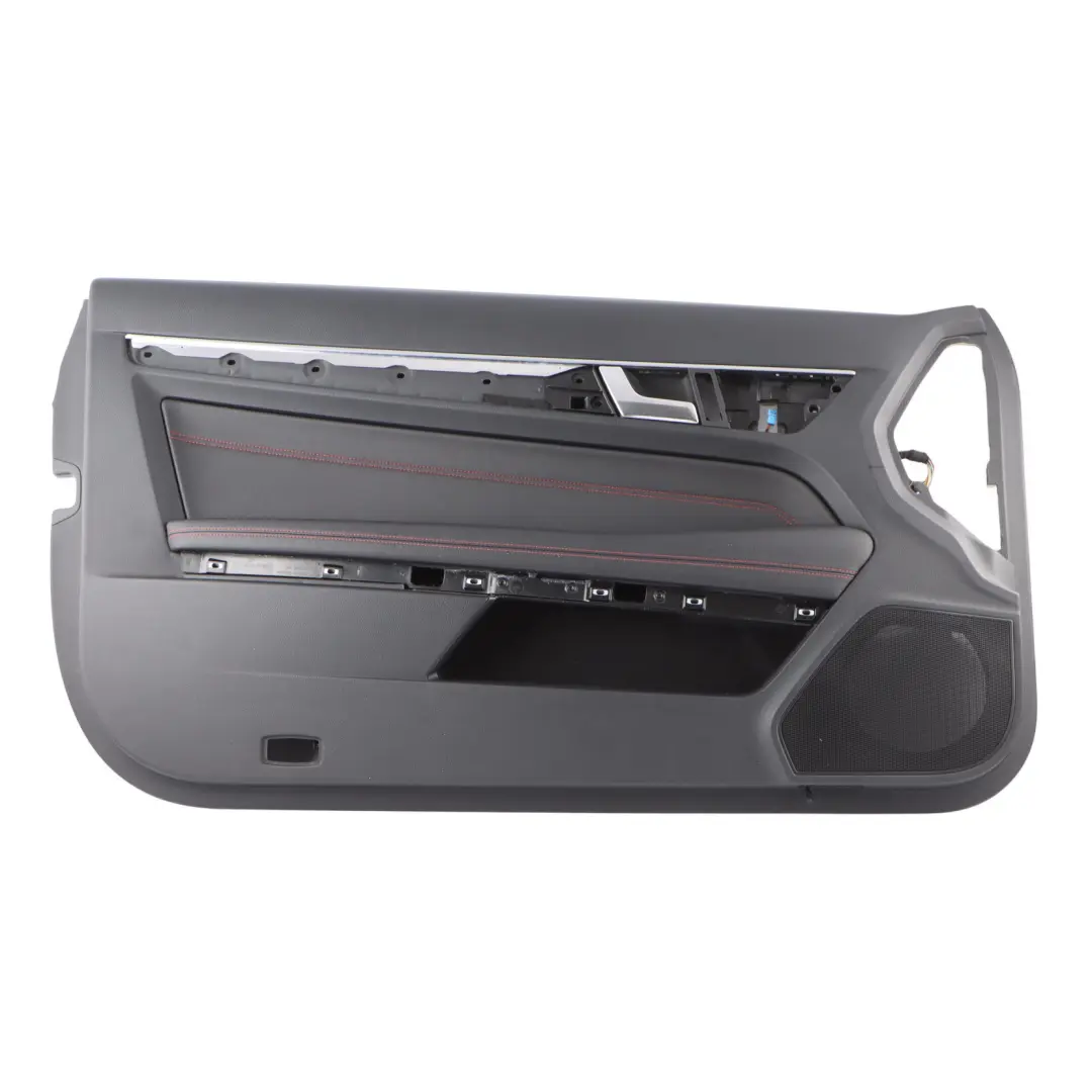 Mercedes C207 Door Card Front Left N/S Black Leather Trim Panel - SKU RHD-A2077203700 - Part number A2077203700