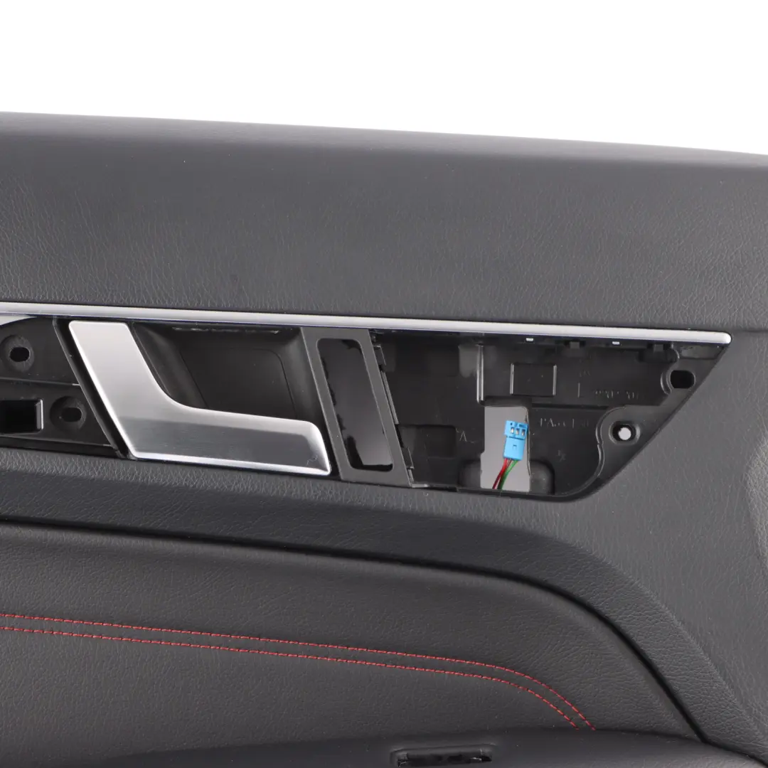 Mercedes C207 Door Card Front Left N/S Black Leather Trim Panel - SKU RHD-A2077203700 - Part number A2077203700