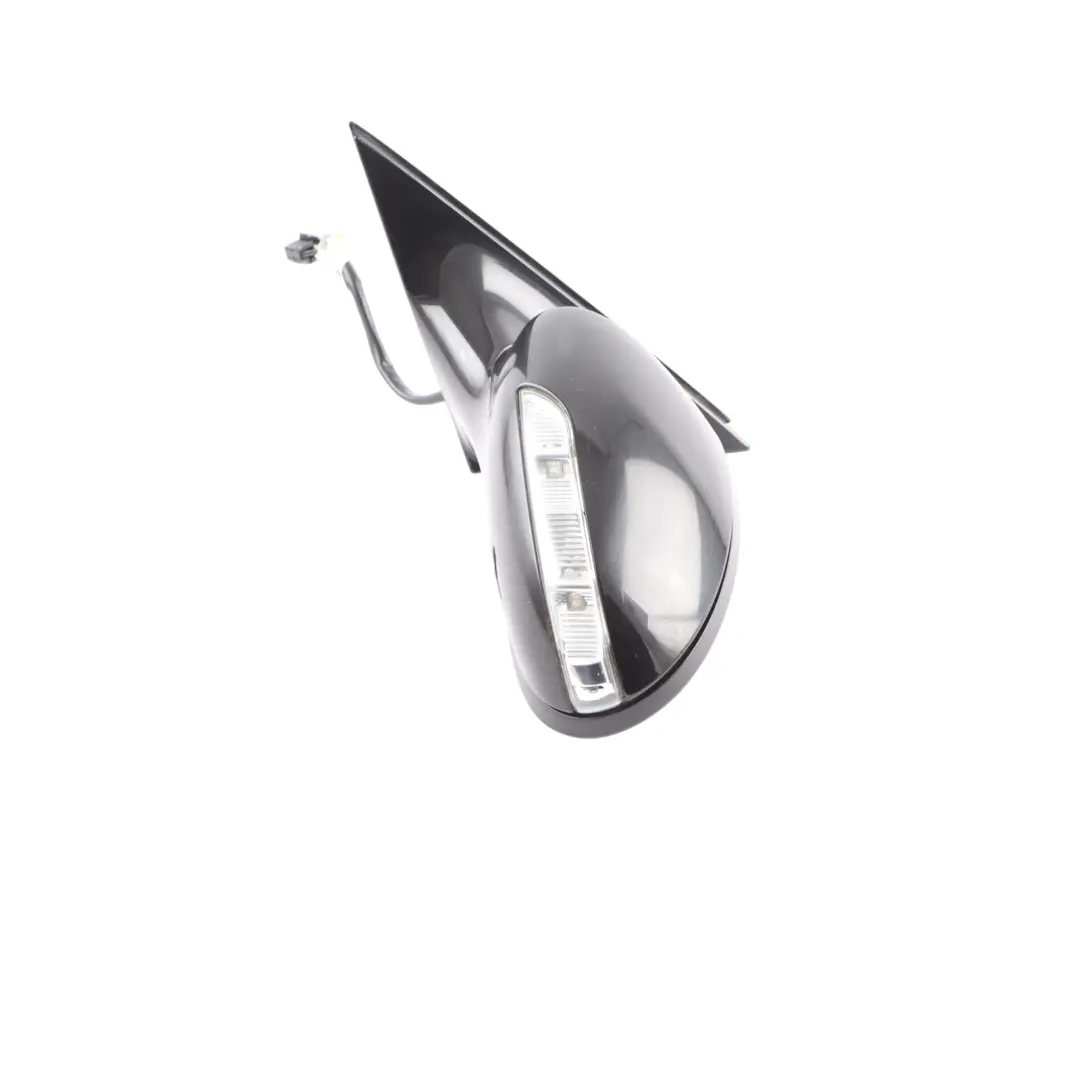 Mercedes W221 S320 Wing Mirror Left N/S Obsidian Black Metallic 197 - SKU rhd-A2218100376-OB - Part number A2218100376
