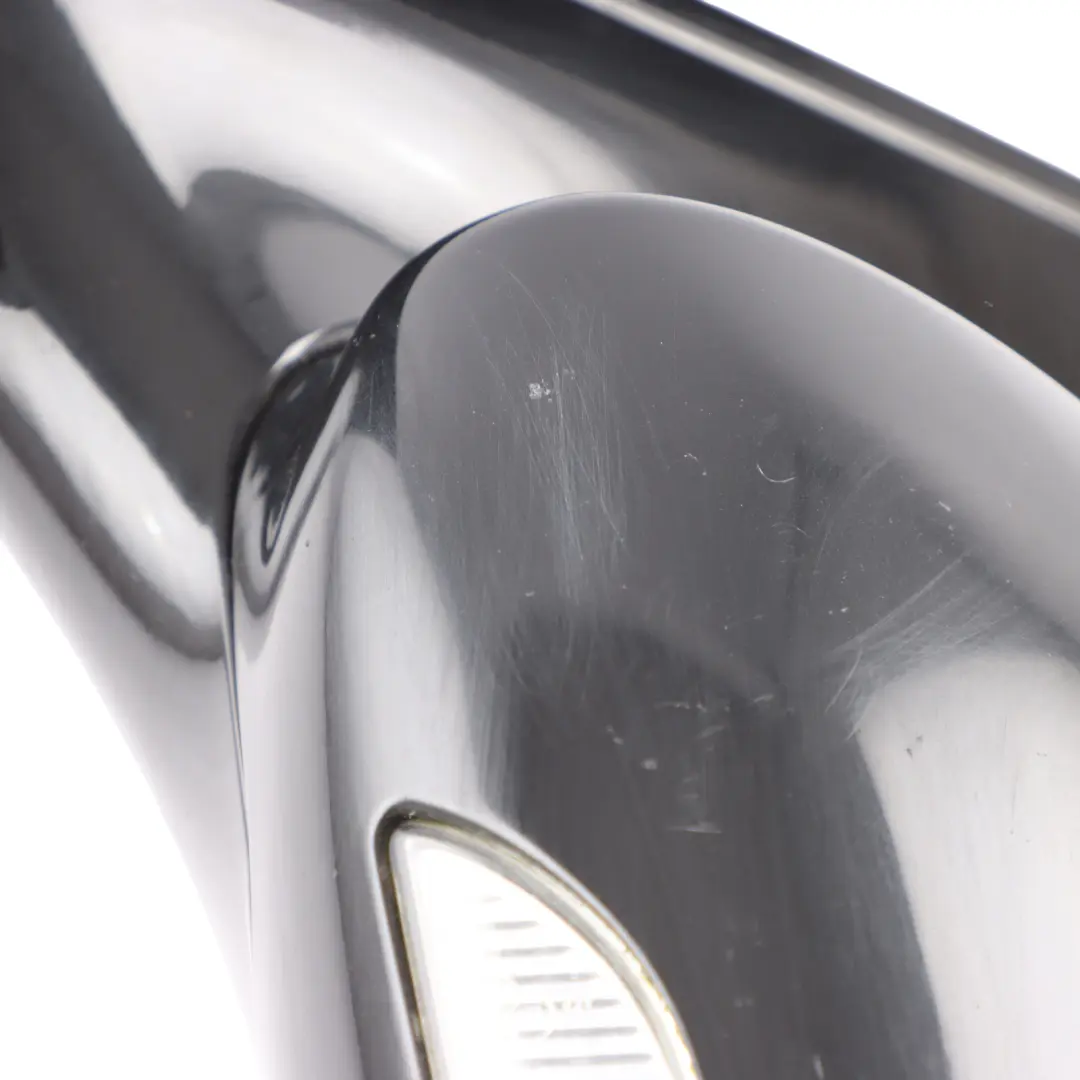 Mercedes W221 S320 Wing Mirror Left N/S Obsidian Black Metallic 197 - SKU rhd-A2218100376-OB - Part number A2218100376