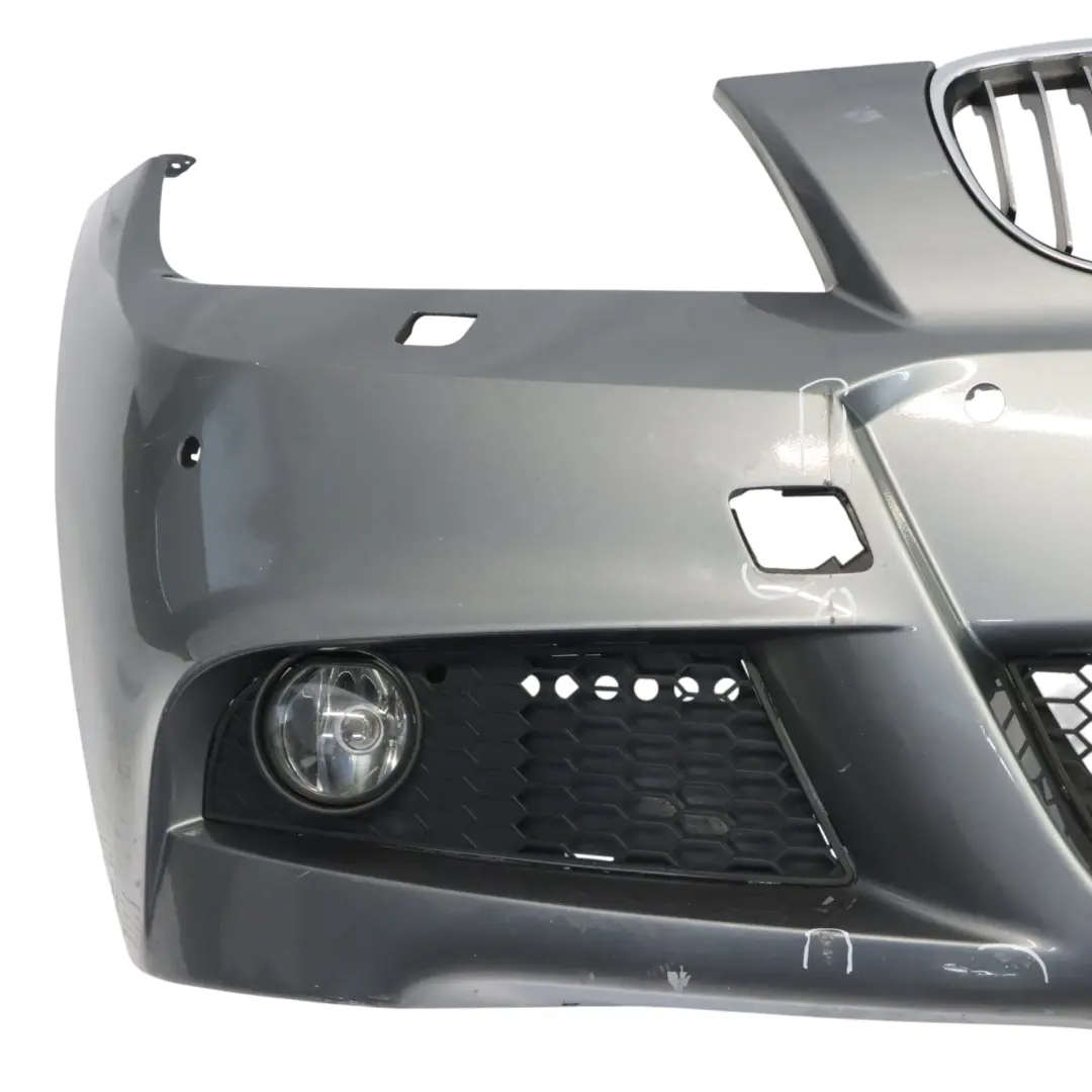 Complete Front Bumper Trim Panel Spacegrau Grey - A52 to BMW E90 E91 LCI M Sport with Part number 0037064 BMW E90 E91 LCI M Sport Complete Front Bumper Trim Panel Spacegrau Grey - A52 - SKU 0037064-SCG - Part number 0037064