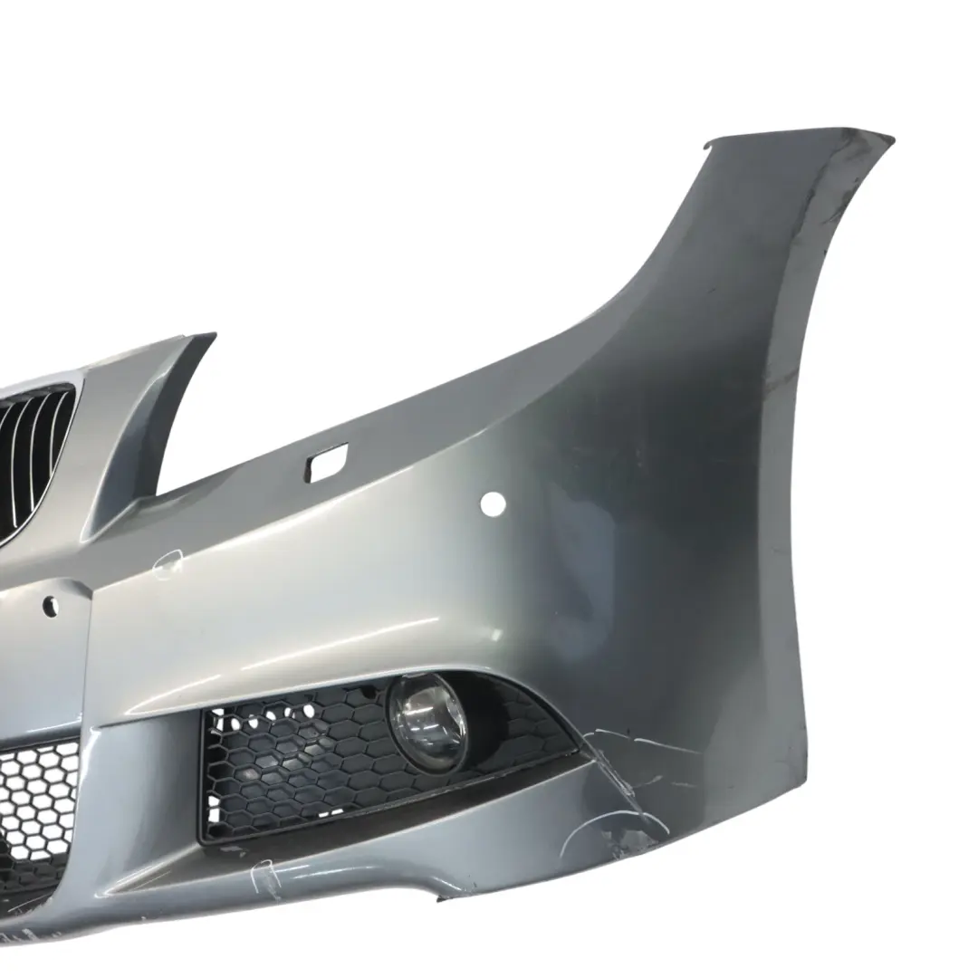 Complete Front Bumper Trim Panel Spacegrau Grey - A52 to BMW E90 E91 LCI M Sport with Part number 0037064 BMW E90 E91 LCI M Sport Complete Front Bumper Trim Panel Spacegrau Grey - A52 - SKU 0037064-SCG - Part number 0037064