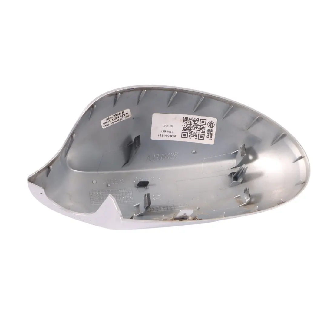 Houss Rétroviseur BMW E81 E87 LCI Droit Casing Cap Titan Silver Metallic 354 pour à propos du numéro de pièce 0038344 Houss Rétroviseur BMW E81 E87 LCI Droit Casing Cap Titan Silver Metallic 354 - SKU 0038344-TS1 - Numéro de pièce 0038344