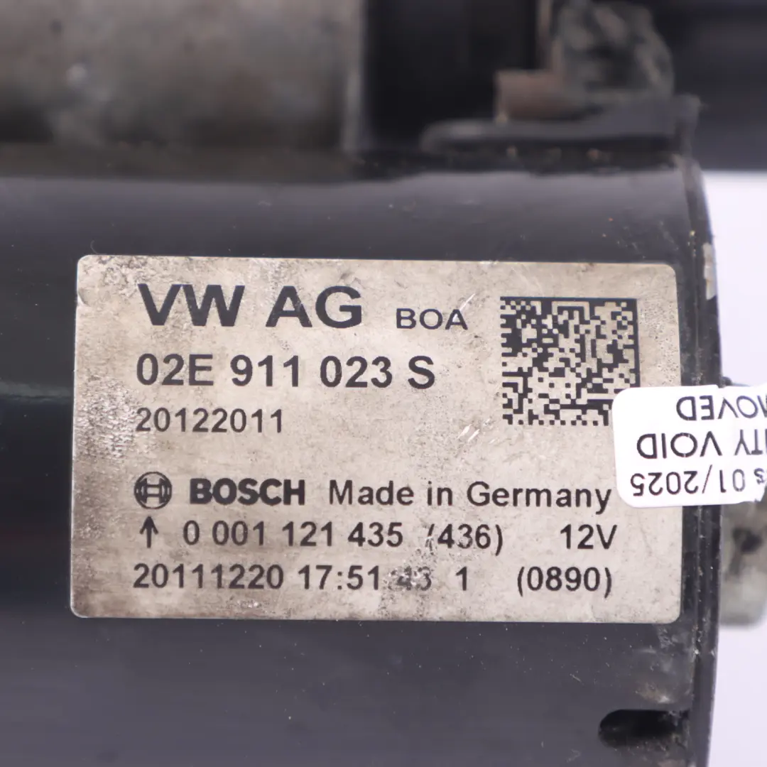 Audi TT 8J 2.0 TFSI CESA Petrol Engine Starter Motor - SKU 02E911023S - Part number 02E911023S
