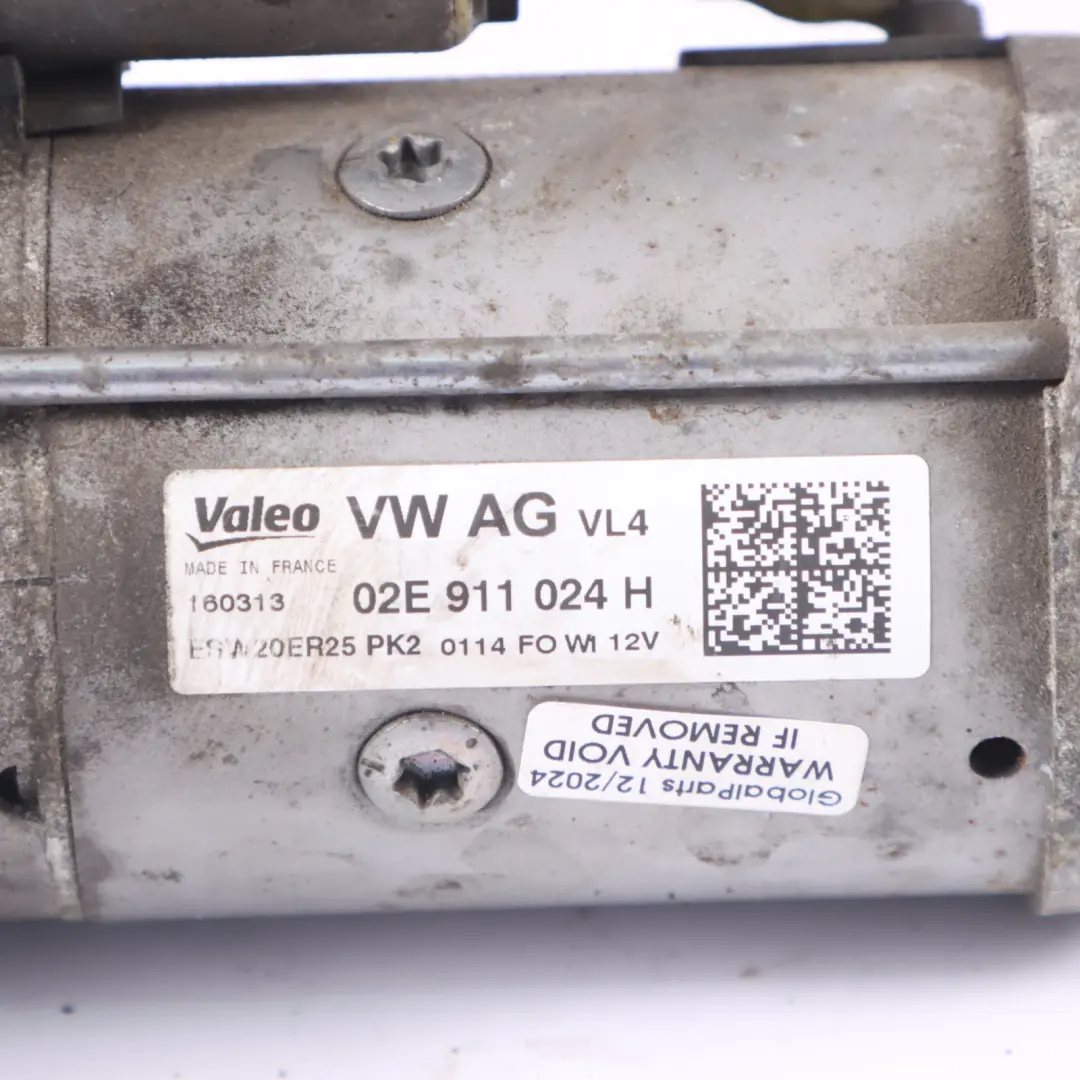 Volkswagen Seat Skoda Audi 2.0 TDI Diesel Engine Starter Motor Valeo - SKU 02E911024H - Part number 02E911024H