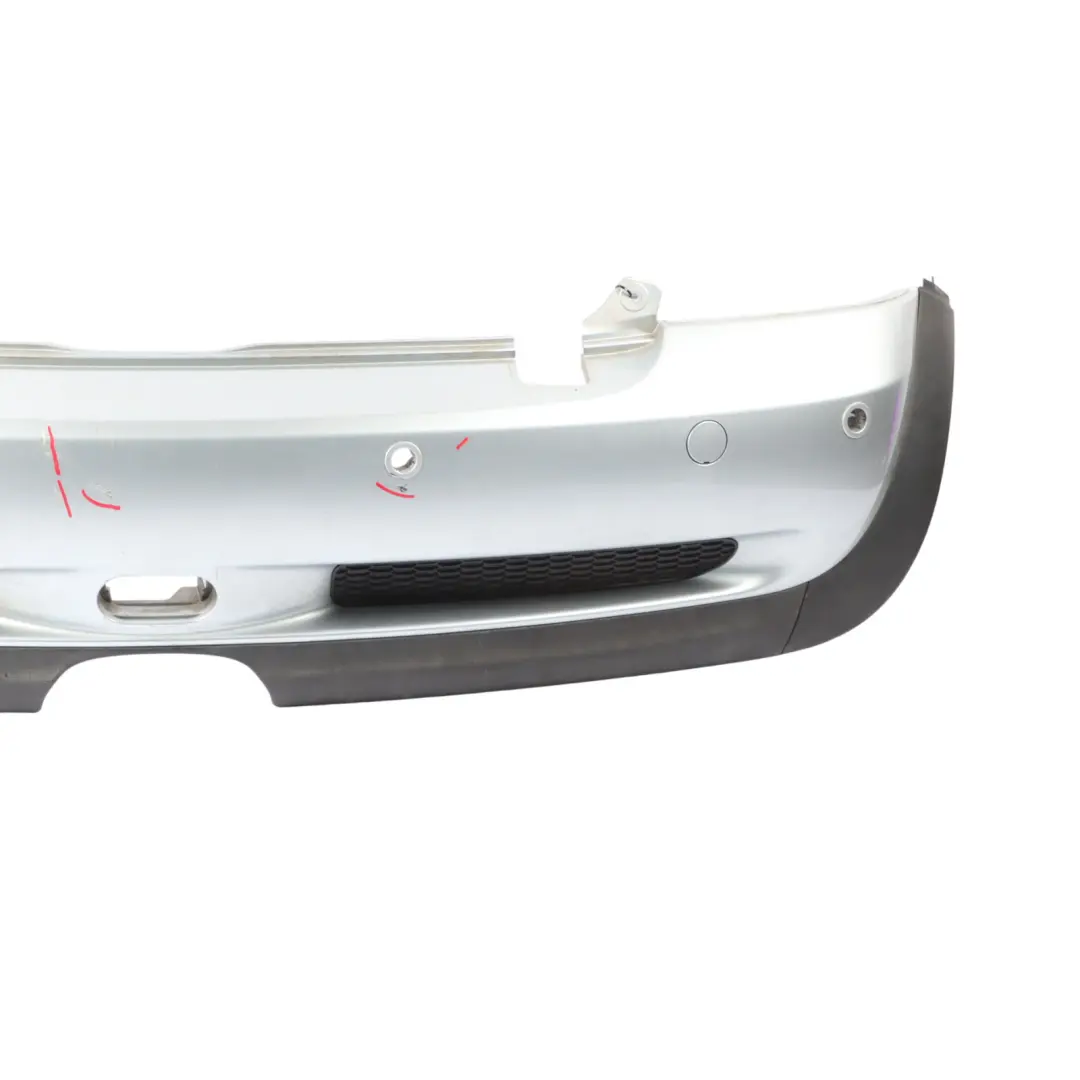 Complete Rear Bumper PDC Panel Pure Silver - 900 to Mini R52 Cabrio Cooper S with Part number 0309220 Mini R52 Cabrio Cooper S Complete Rear Bumper PDC Panel Pure Silver - 900 - SKU 0309220-PS - Part number 0309220