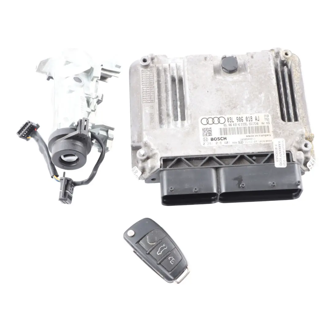 Audi A3 8P 2.0 TDI 170HP CFGB Engine ECU Unit Kit Key + Lock Manual - SKU 03L906018AJ - Part number 03L906018AJ