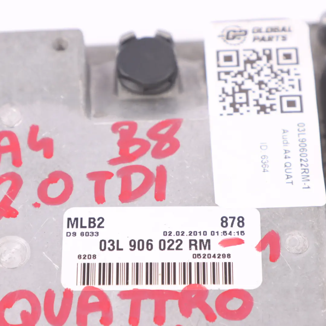 Audi A4 B8 2.0TDI CAHA 170HP Quattro Engine ECU Kit Ignition + 2 Key - SKU 03L906022RM-1 - Part number 03L906022RM